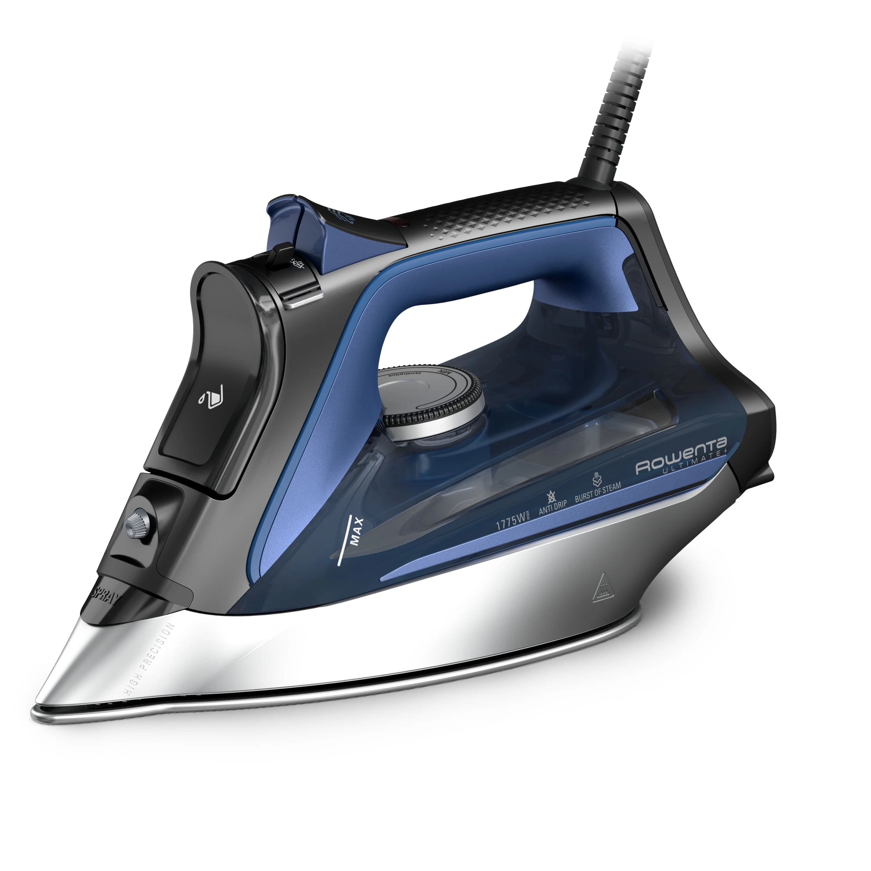 Rowenta Ultimate+ Steam Iron, Vertical Steam, Auto-Off, Black & Blue, DW8350U1 | Walmart (US)