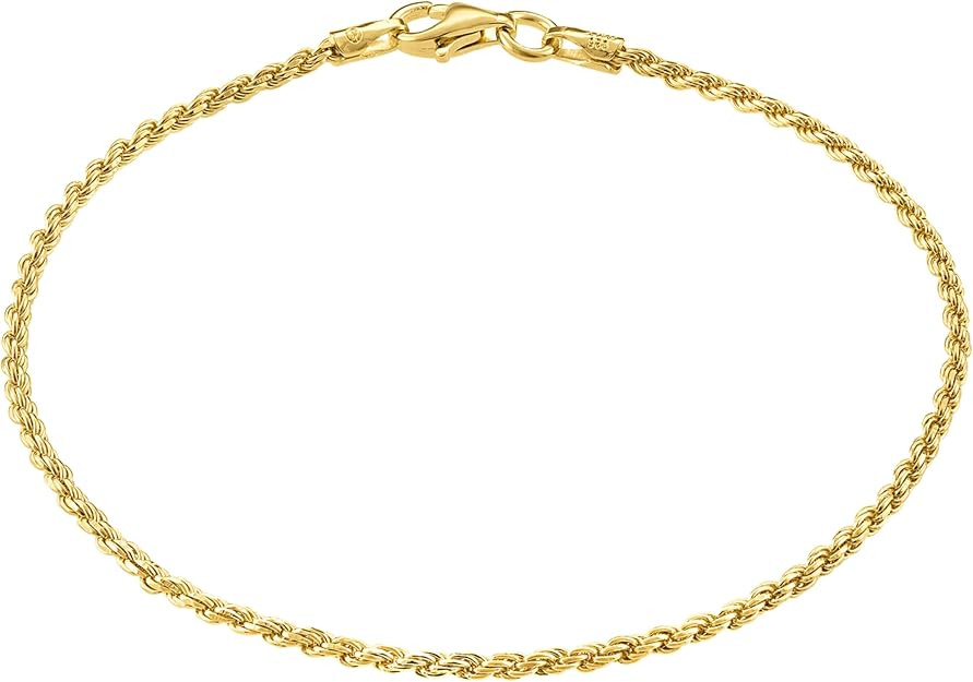 KISPER 18K Gold Plated 925 Sterling Silver Chain Bracelets for Women, Waterproof Tarnish Resistan... | Amazon (US)