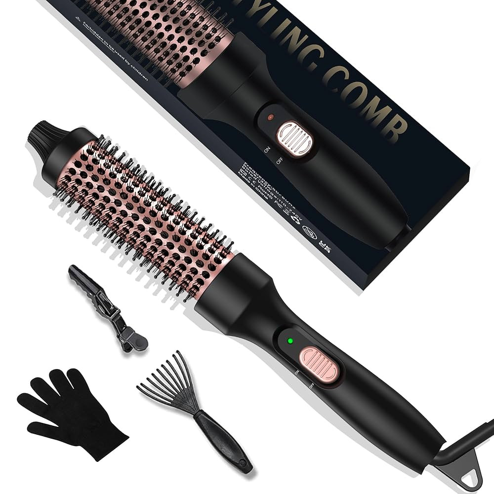 Thermal Brush 32 mm, UKLISS Hot Brush 3 in 1-392°F Hair Volumizer Curl Styler, Travel Hair Strai... | Amazon (UK)