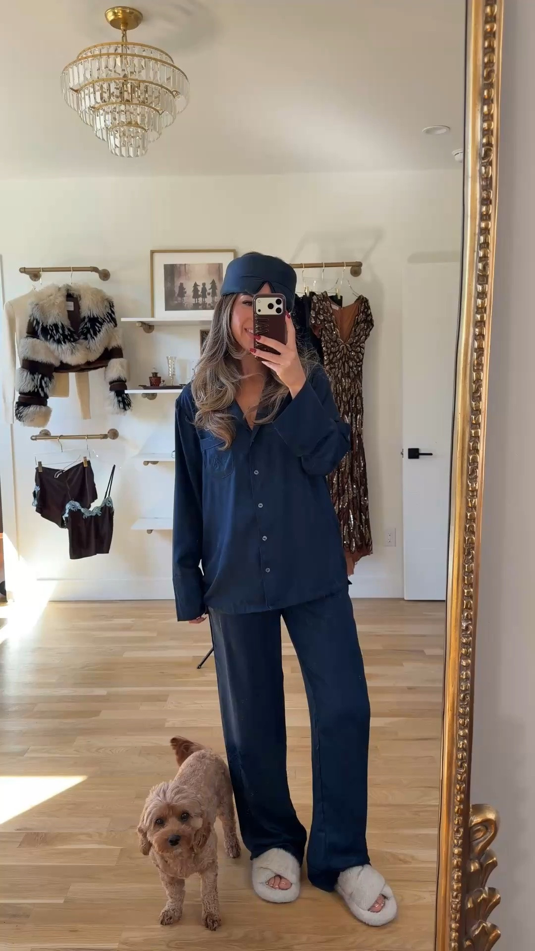 navy satin pajama set with a button-up long-sleeve top wide-leg pants Victoria’s Secret sleep set ✨

wearing smalls & mediums on bottoms

lingerie, matching sets, underwear, bra, panties, nighty, pjs, Victoria’s Secret, intimates, babydoll, robe

#LTKselfcare #LTKootd #LTKU