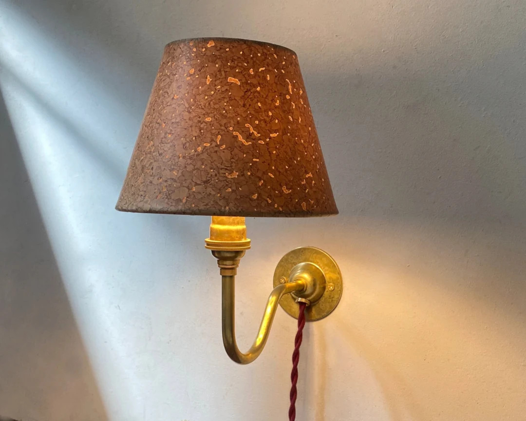 Plug in wall sconce • The Matilda Sconce • Vintage English Brass Sconce | Etsy (US)