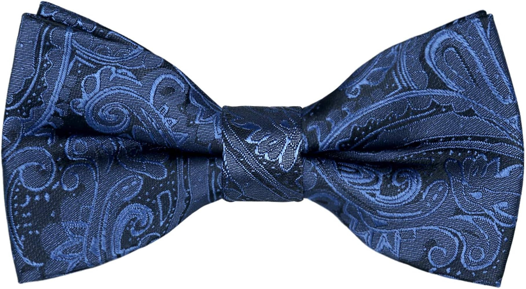 Alizeal Solid Banded Adjustable Length Pre-tied Boy's Bow Tie | Amazon (US)