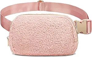 Fleece Belt Bag for Women, Sherpa Crossbody Bag Fashionable Fanny Packs Waist Bag with Adjustable... | Amazon (US)