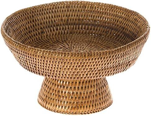 KOUBOO 1010067 La Jolla Rattan Fruit Bowl, 10.5 inches x 10.5 inches x 6.5 inches, Honey Brown | Amazon (US)