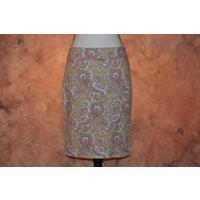 Mod Paisley Pencil Skirt Women's Hippie Peter Max Style Pastel 60S Print Rich Fit & Feel Banded Wais | Etsy (US)