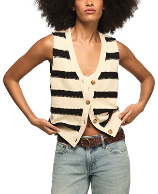 Lucky Brand Women's Sleeveless V-Neck Sweater Vest - Macy's | Macy's