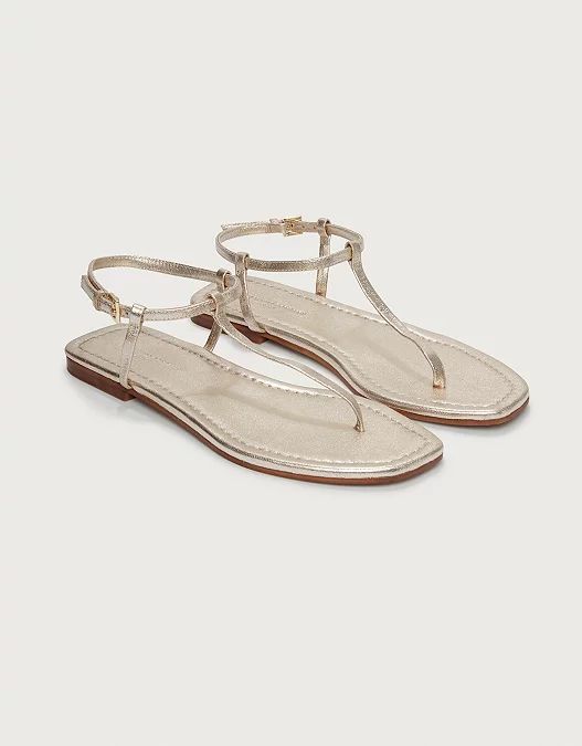 Leather Skinny Toe-Post Sandals | The White Company (UK)