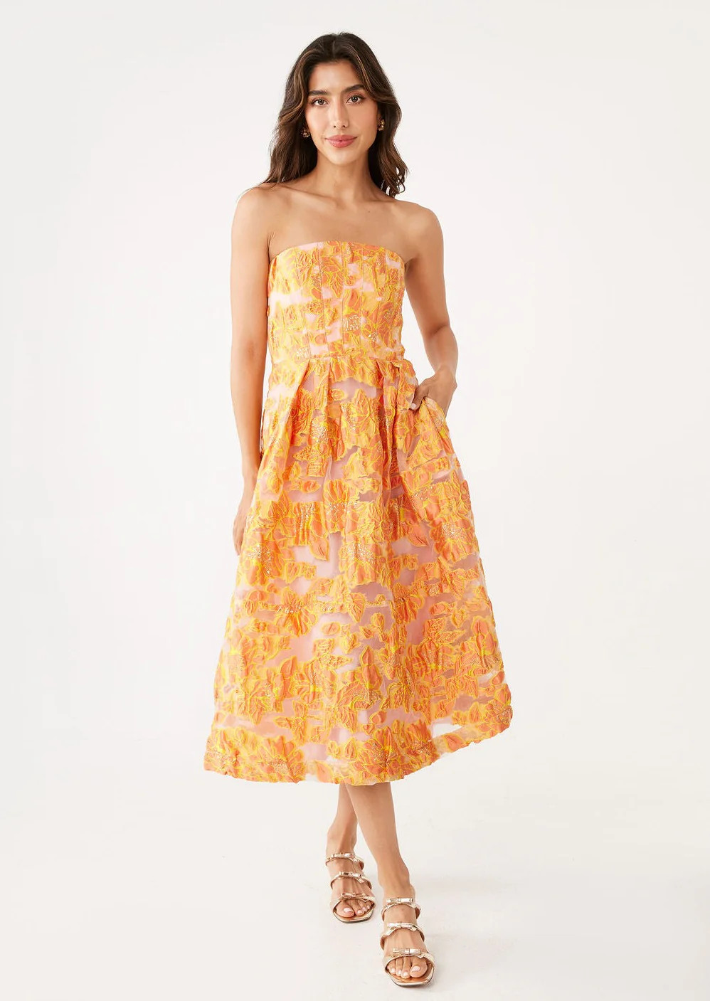 Catherine Dress Orange Blossom Organza | Abbey Glass