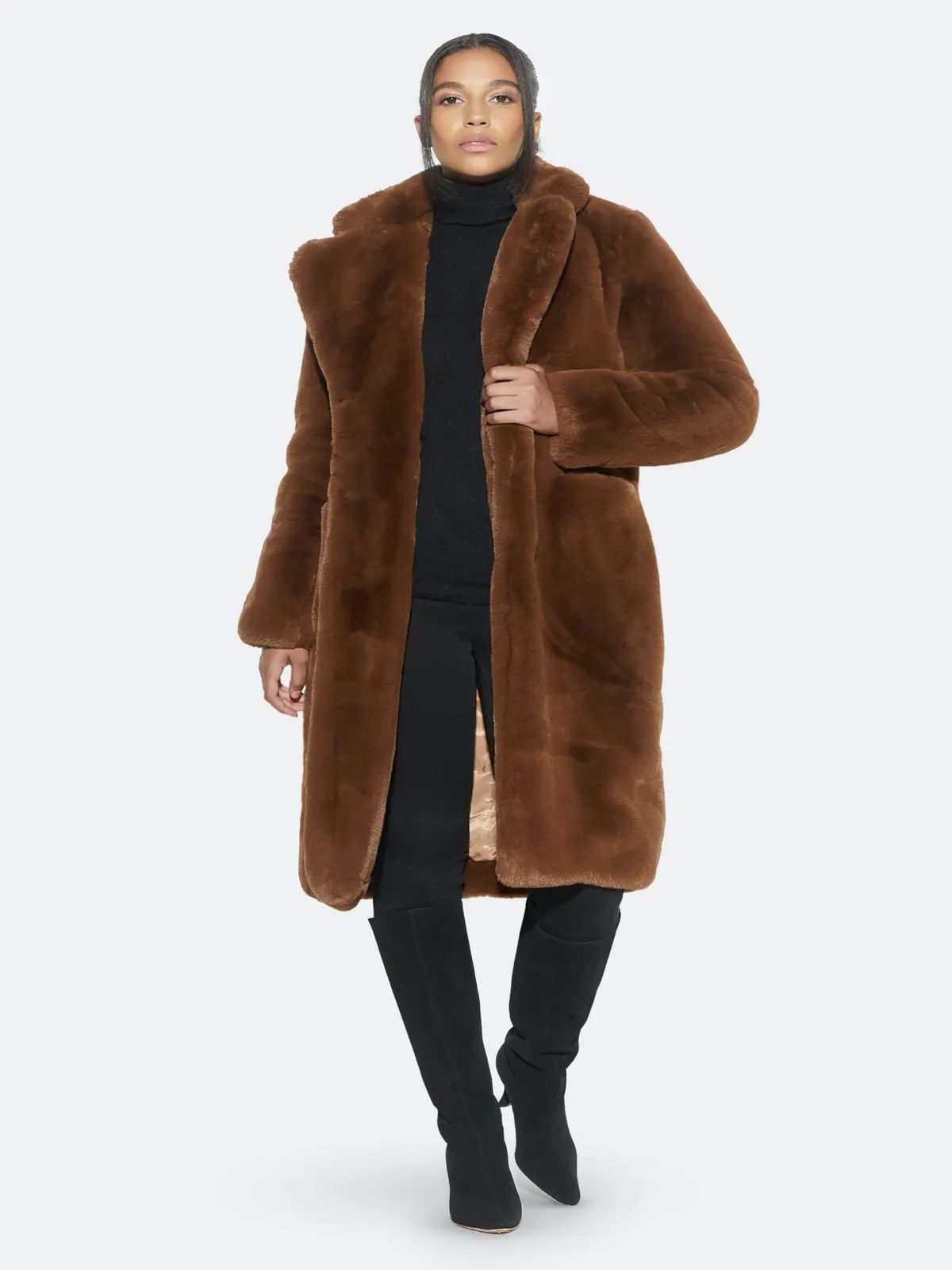 Laure Long Faux Fur Coat | Verishop