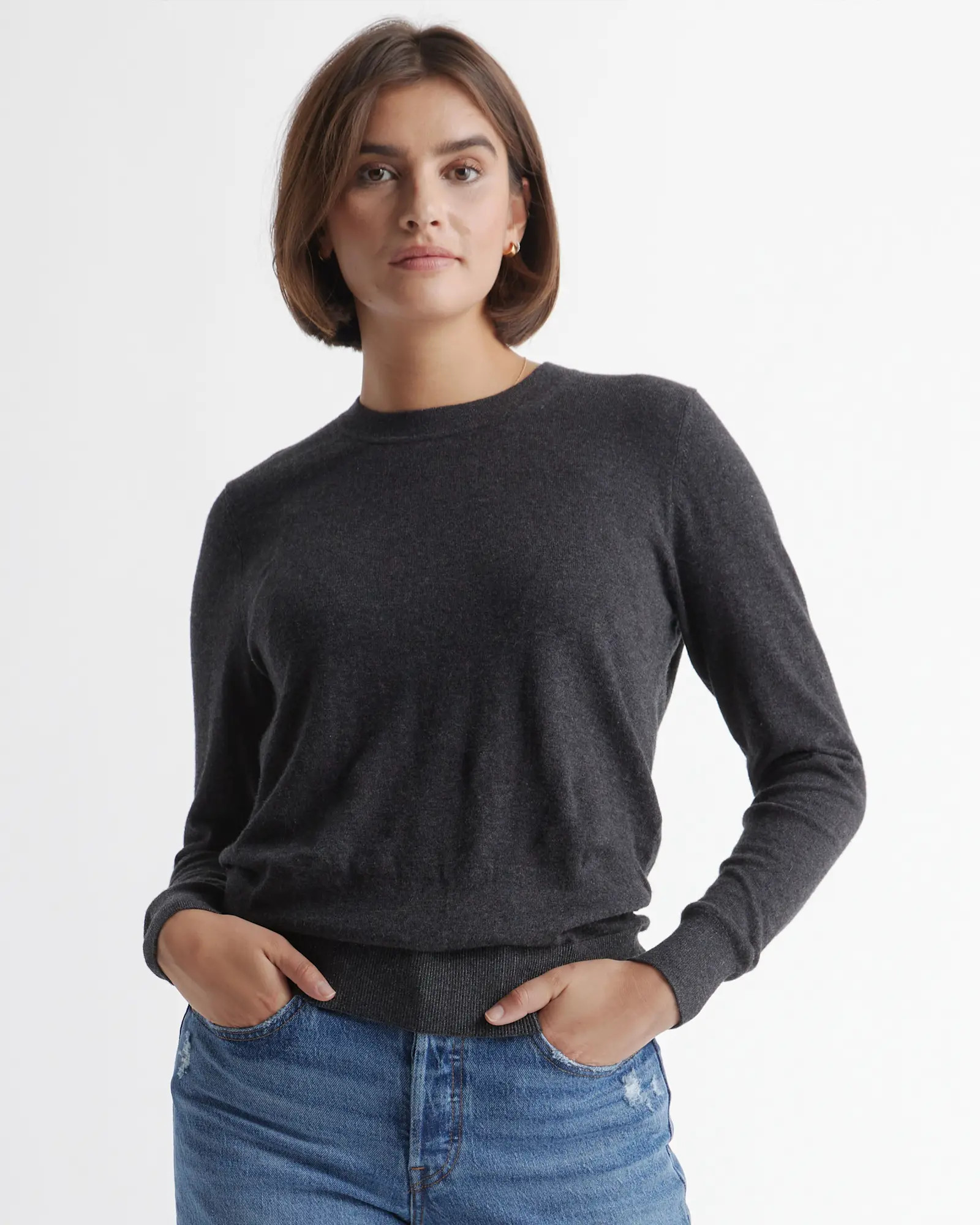 Lightweight Cotton Cashmere Crew Sweater | Quince