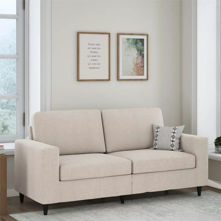 DHP Cooper 3 Seat Sofa, Living Room Furniture, Beige Linen | Walmart (US)