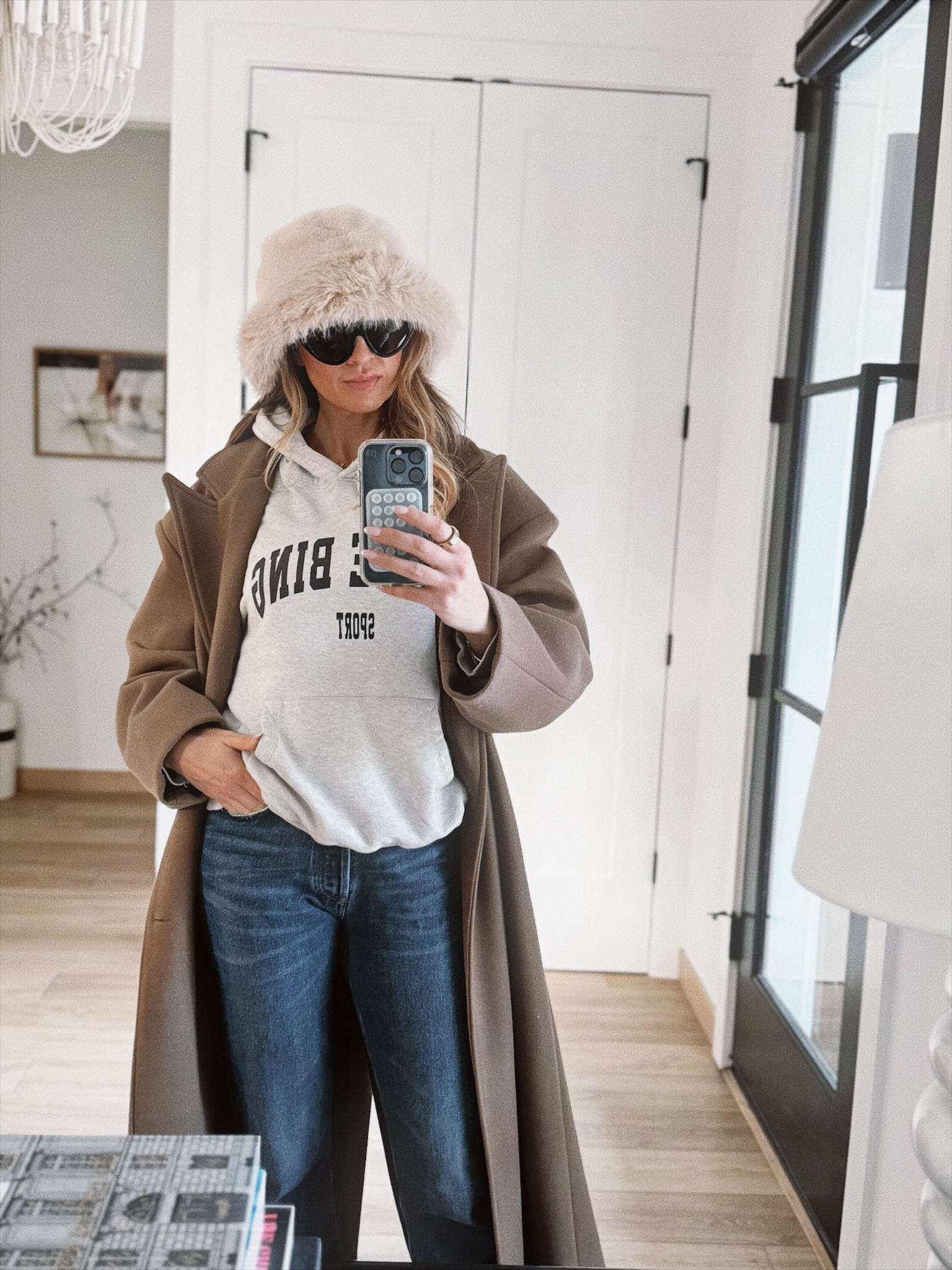 Jacket is the grandpa coat from source unknown but linked some others I love as well! (Wearing a m) Wearing a sm in the sweatshirt. Size down in denim 

#LTKSeasonal #LTKstyletip #LTKover40