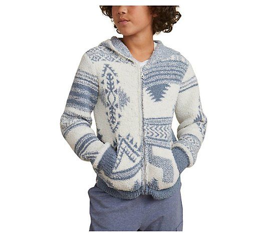 Barefoot Dreams CozyChic Aztec Youth Hoodie | QVC