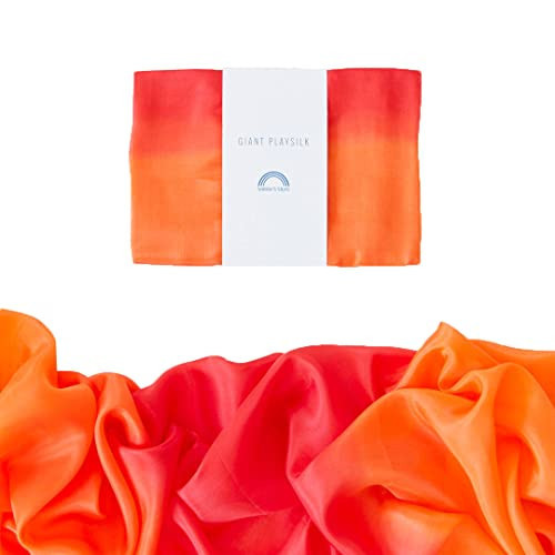 Sarah's Silks Giant Playsilk | 100% Silk Toy for Toddlers | Bright Colored Large Scarves for Fort Building and Pretend Play - Fire | Amazon (US)