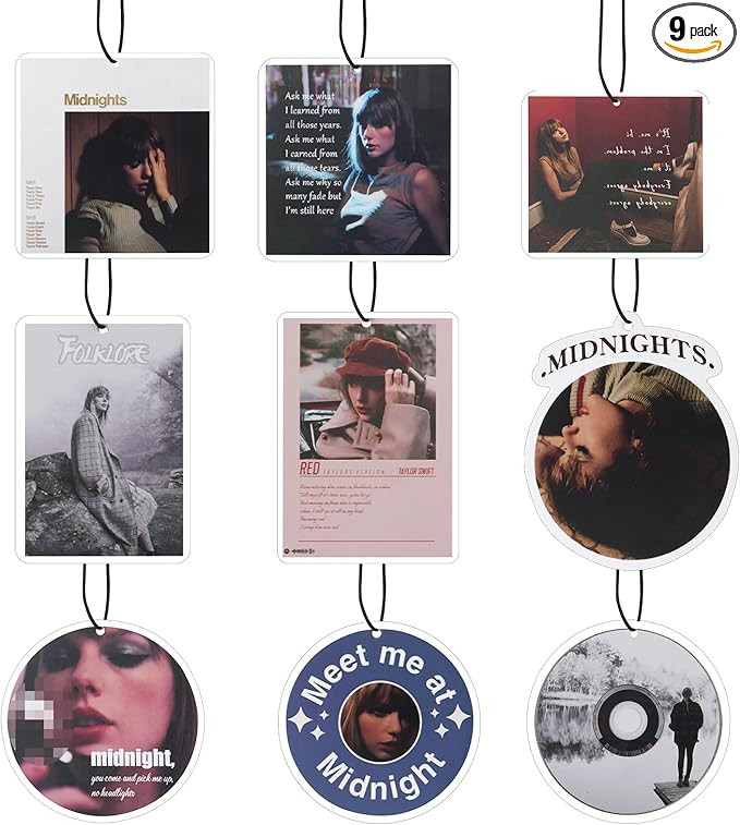 9 Pairs Funny Taylor Car Air Freshener Swift Album Cover Car Air Freshener | Amazon (US)