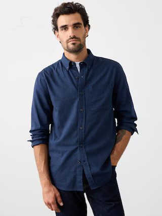 Slim-Fit Lightweight Flannel Shirt | Banana Republic Factory