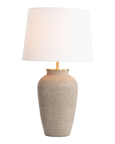 28in Cement Pot Table Lamp | TJ Maxx