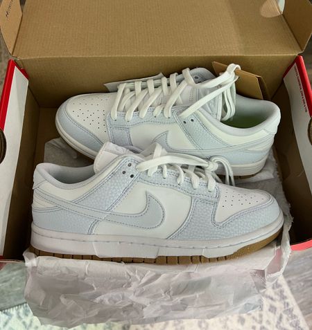 baby blue/grey dunks! Also comes in the cutest baby pink color. Perfect for mama to be! 
Dunk low premium next nature basketball sneaker 
Summer sneaker 
Blue sneaker 
White sneaker 
Casual sneaker 
Summer shoe 
Nordstrom finds 


#LTKFamily #LTKBump #LTKShoeCrush