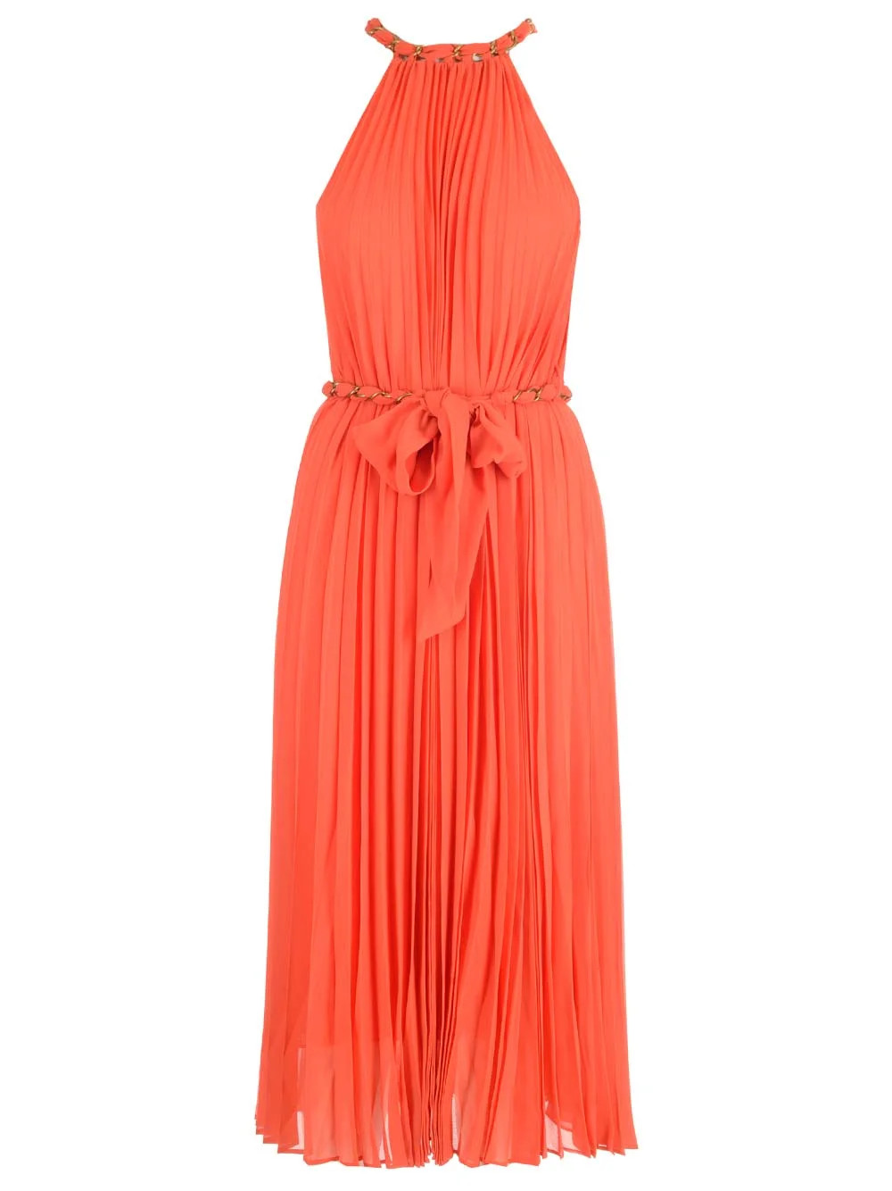 Zimmermann Pleated Halterneck Midi Dress | Cettire Global