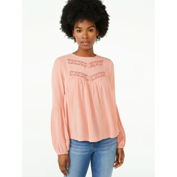 Scoop Women's Blouson Sleeve Top | Walmart (US)