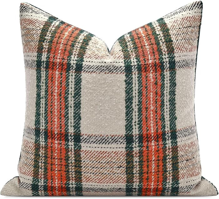 Christmas Plaid Throw Pillow Cover 18x18 inches | Amazon (US)