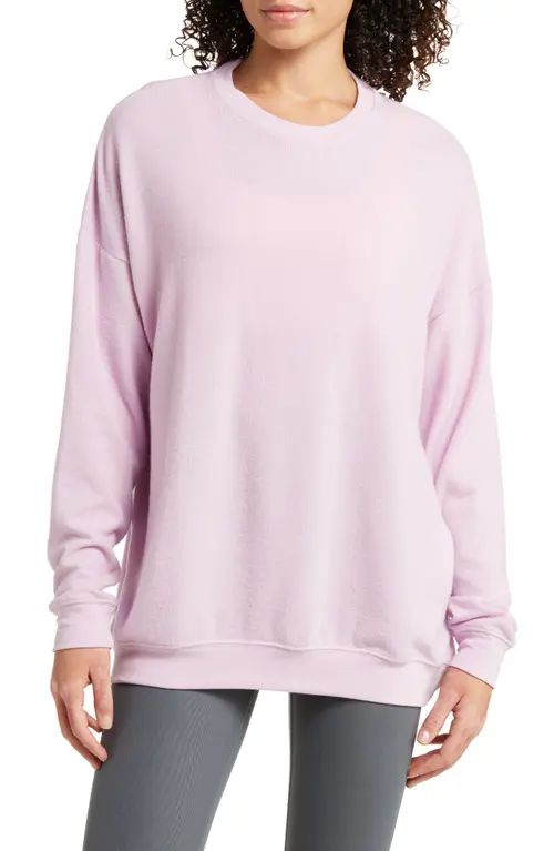 Alo Soho Pullover in Sugarplum Pink at Nordstrom, Size Large | Nordstrom