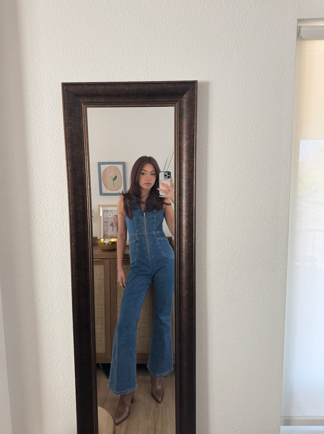 Denim jumpsuit outfit 

 #LTKxMadewell #LTKFestival #LTKGiftGuide