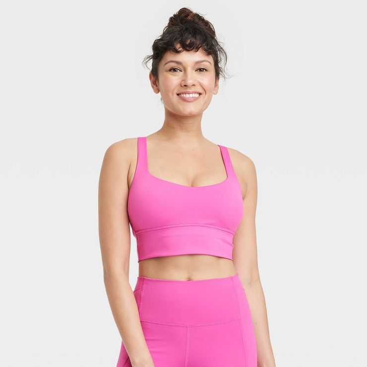 Women's Light Support Strappy Longline Sports Bra - All in Motion™ | Target