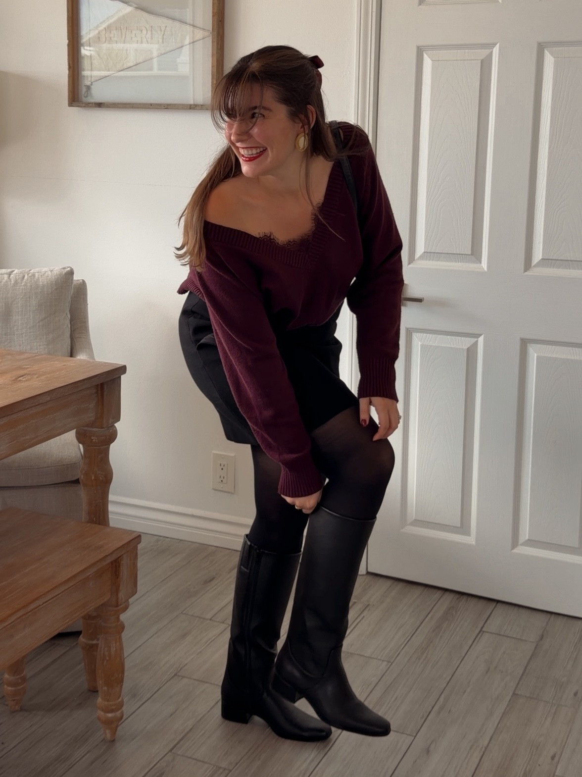 Tall boots on sale for $22.50! Wearing my usual size 7 🖤

#LTKCyberWeek #LTKHoliday #LTKootd