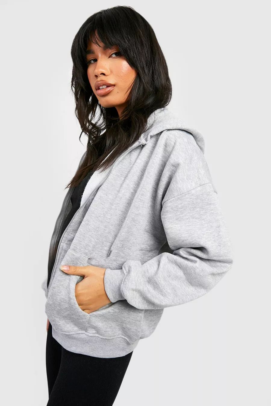 Recycled Oversized Zip Hoodie | Boohoo.com (US & CA)