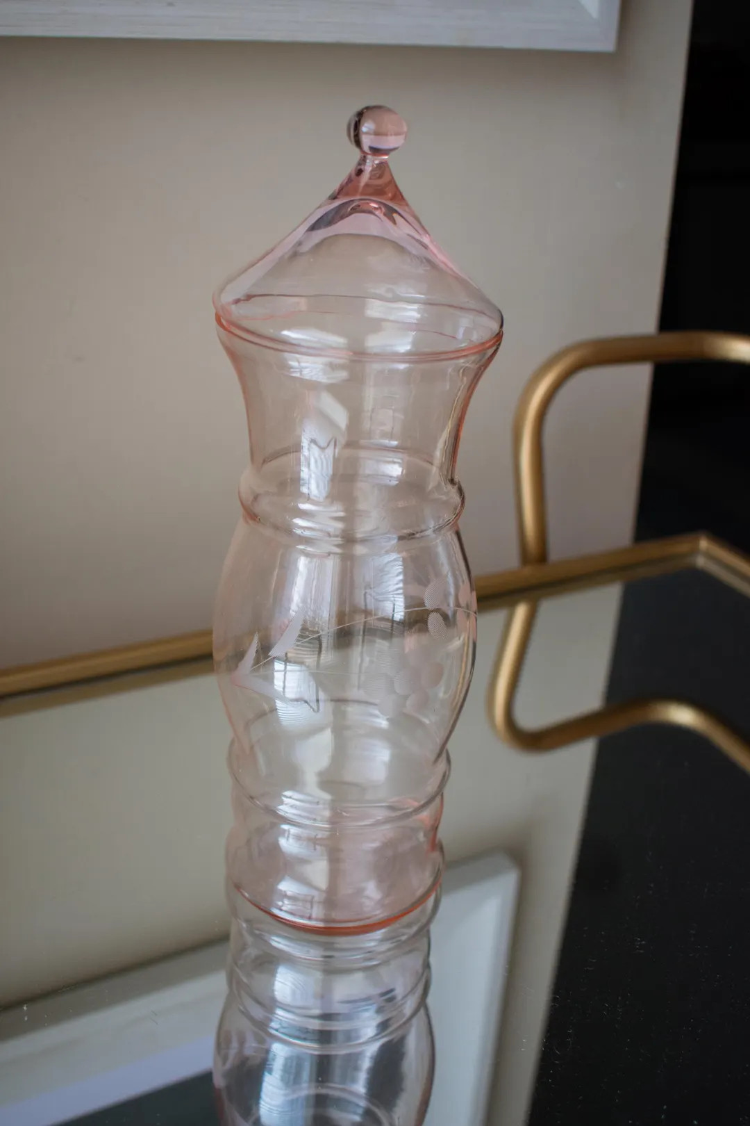 Inspired Classics - Vintage Pink Floral Etched Jar With Lid by Princess House - Etsy | Etsy (US)