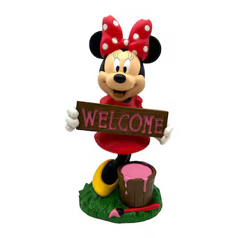 Disney 14-Inches H x 7.875-Inches W Multiple colors/finishes Minnie Garden Statue | Lowe's