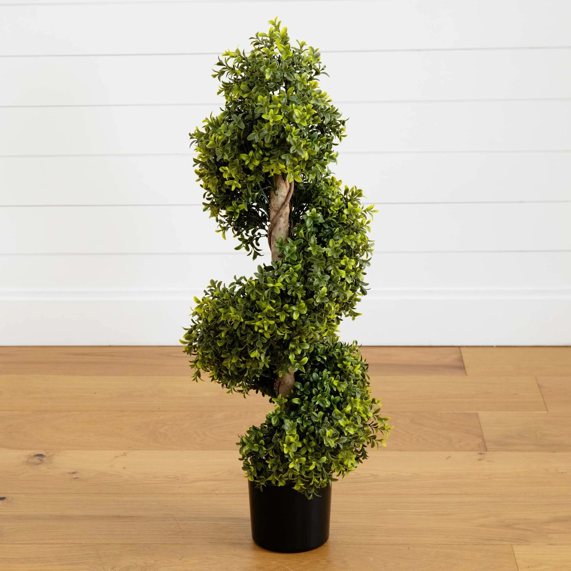 33” Boxwood Topiary Spiral Artificial Tree (Indoor/Outdoor) | Nearly Natural | Nearly Natural