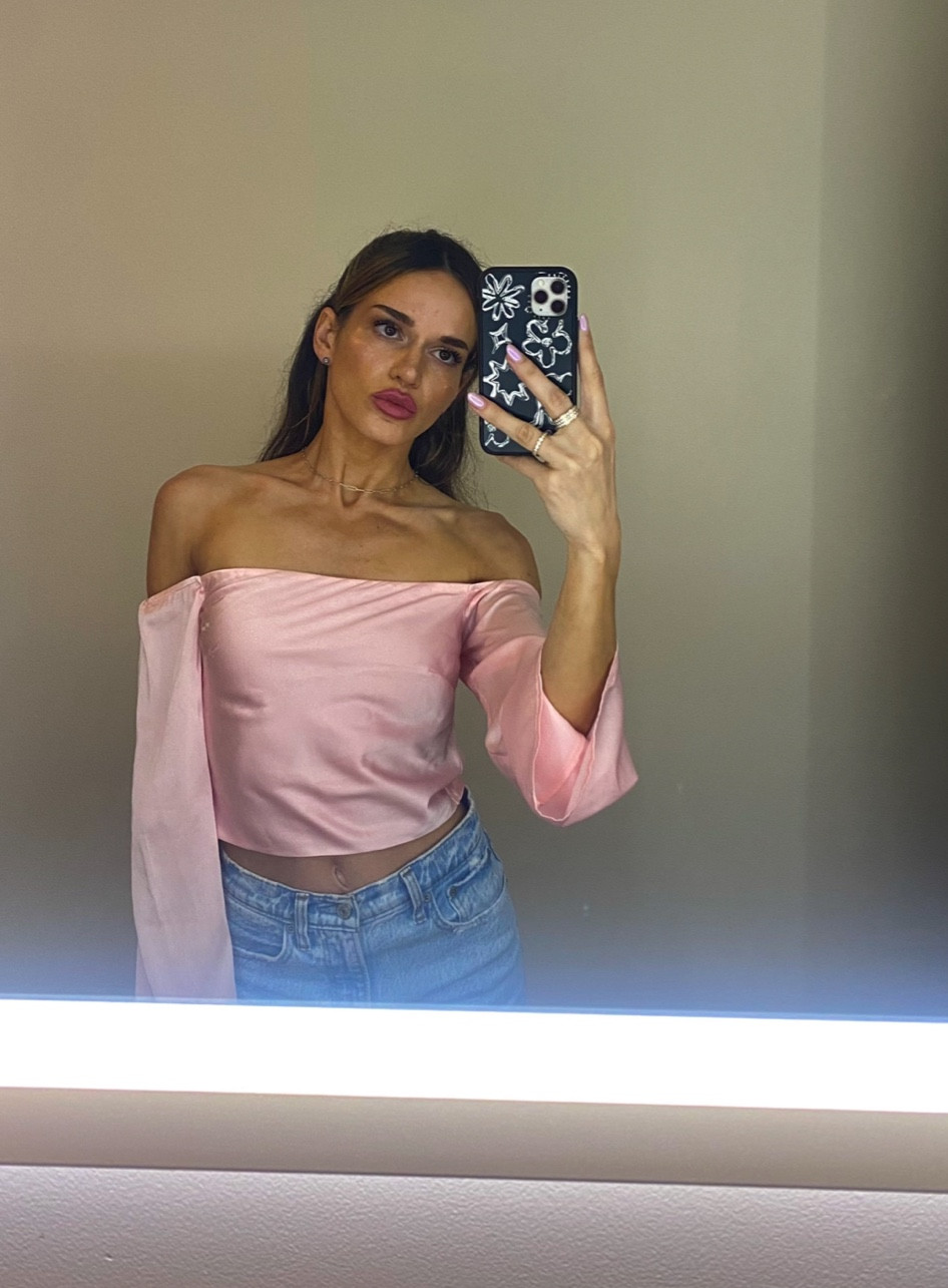 pink satin off the shoulder top💕
wearing US 2

#LTKstyletip #LTKfindsunder50