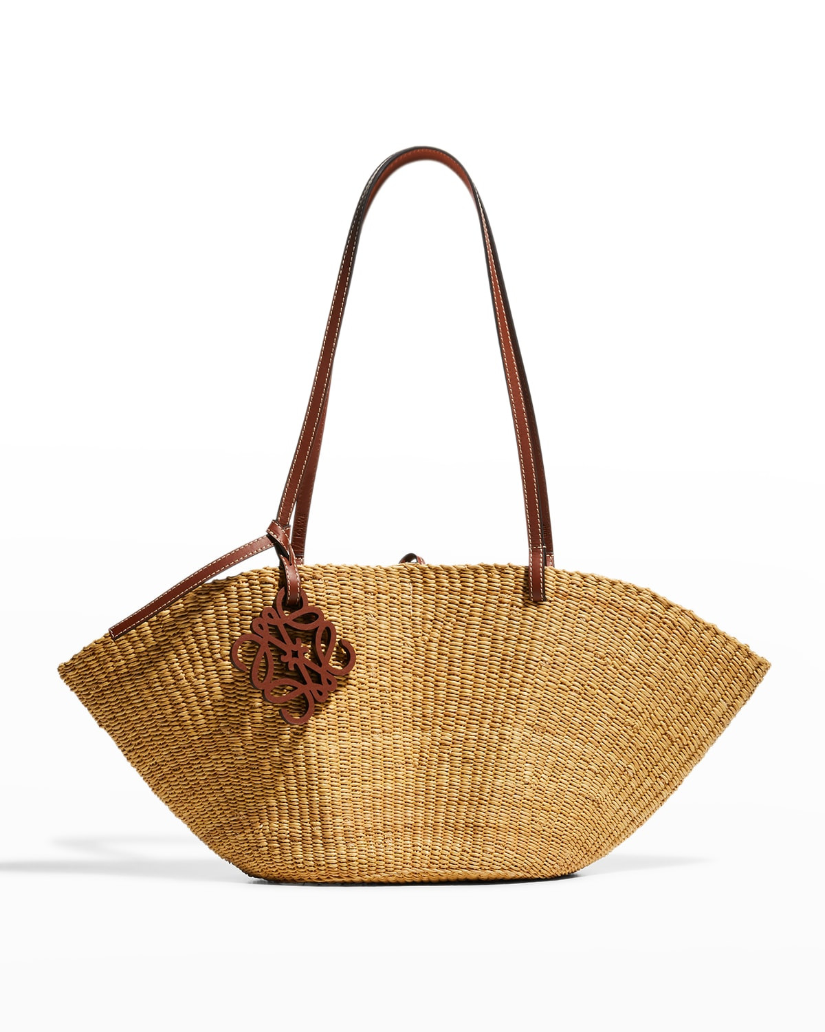 Shell Straw Basket Small Tote Bag | Neiman Marcus