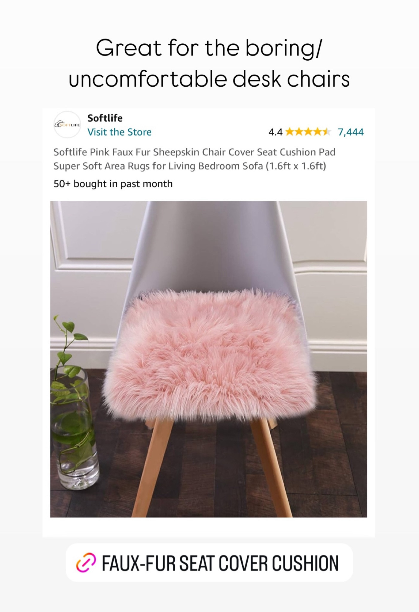 Desk chairs in the dorm are usually flimsy & uncomfortable…add a soft & fluffy pad for style & comfort!

#LTKBacktoSchool