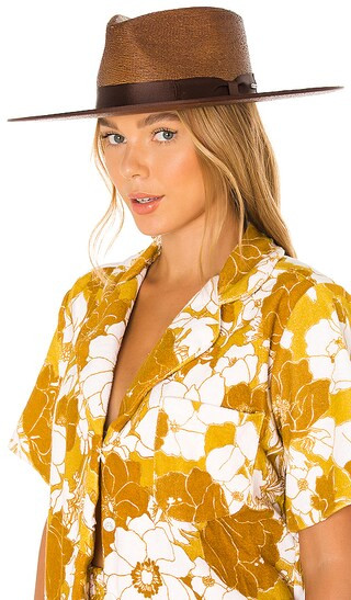 Jo Rancher Fedora in Brown | Revolve Clothing (Global)