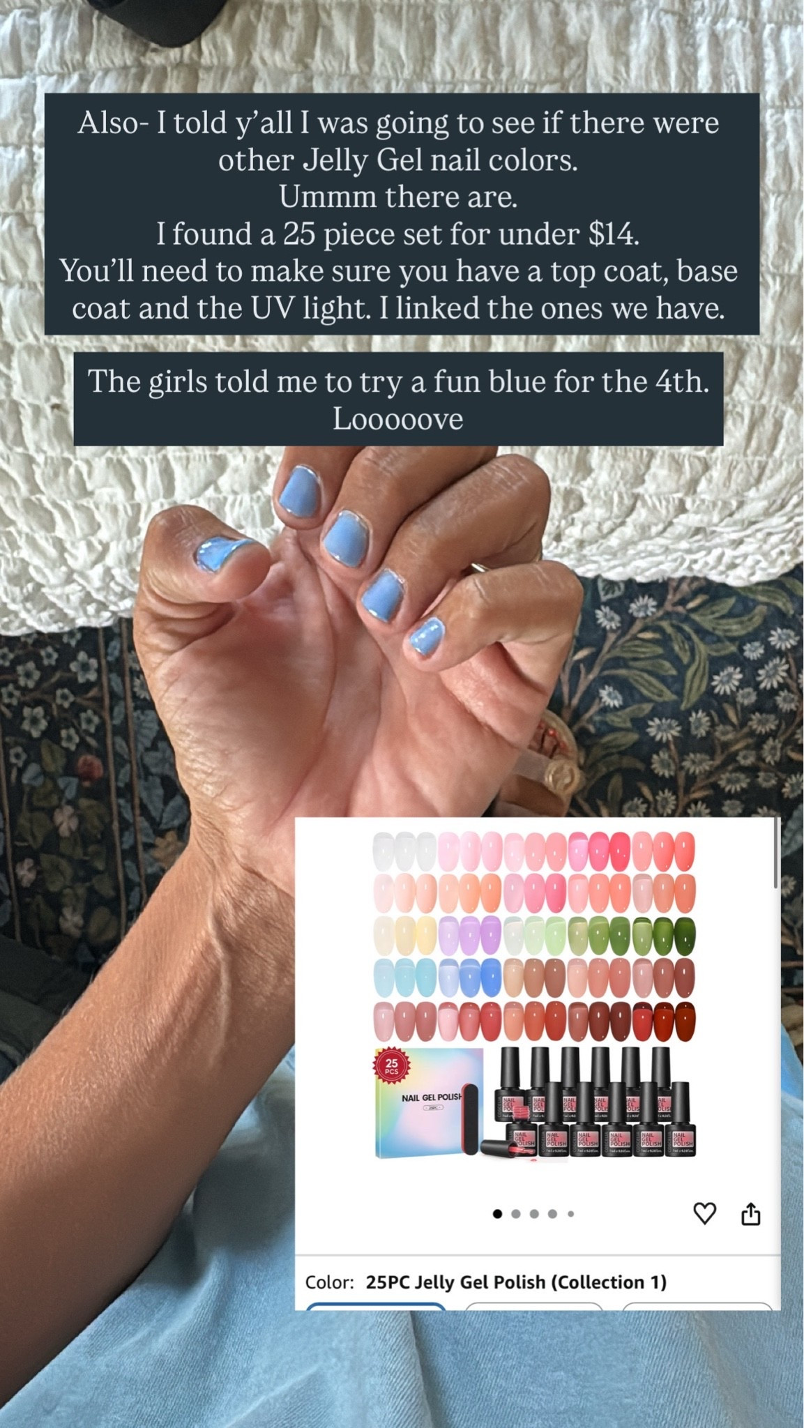 I’m obsessed with the Jelly Gel nails right now!!

#LTKdayinmylife #LTKBeauty #LTKOver40