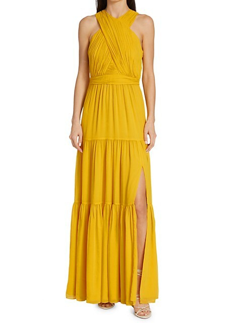 Florencia Silk Tiered Gown | Saks Fifth Avenue