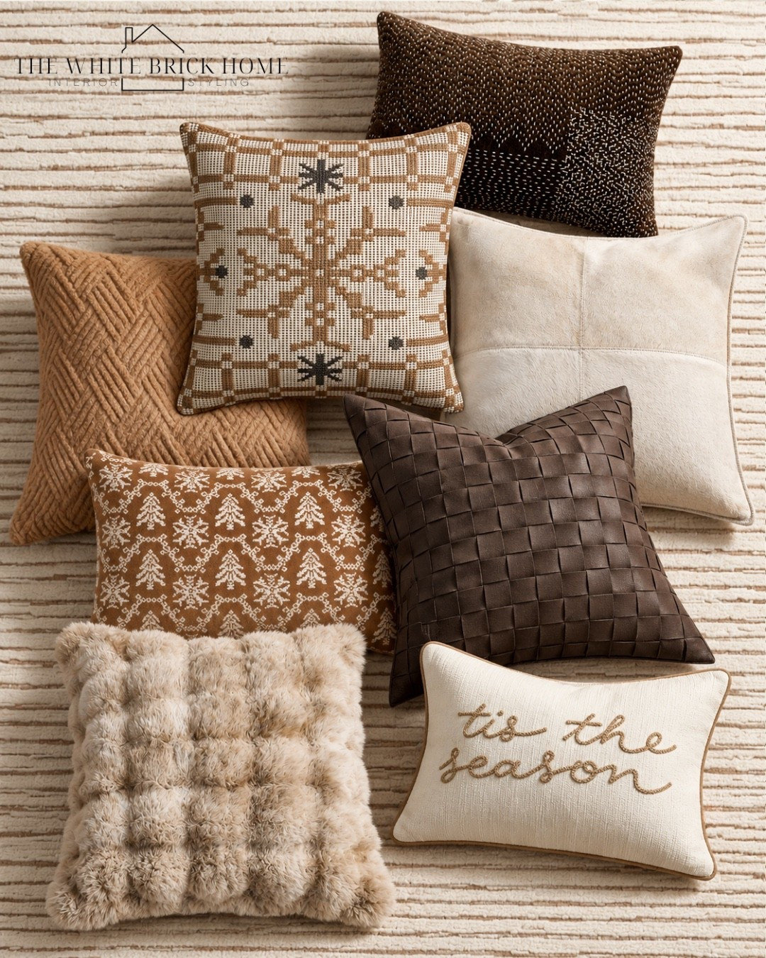 Bring cozy holiday charm to your home with these gorgeous neutral throw pillows, featuring warm textures, festive patterns, and timeless seasonal style. 

Throw pillows, holiday, holiday decor, throw pillows for Christmas, Christmas throw pillows, holiday pillows, Christmas decor, Christmas decor ideas, holiday decor, easy holiday decor, Christmas holiday decor, neutral holiday decor, crate and barrel, pottery barn, pottery barn Christmas decor