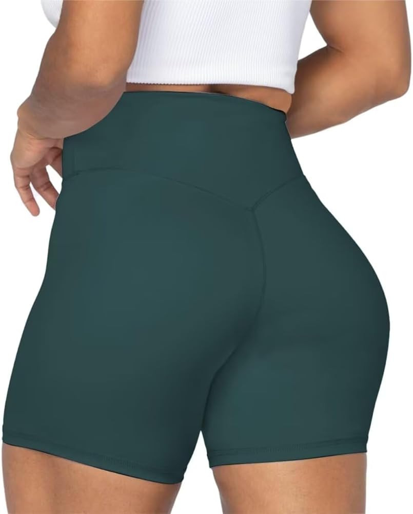 Sunzel No Front Seam High Waist Biker Shorts for Women, Squat Proof Yoga Workout Gym Bike Shorts | Amazon (US)