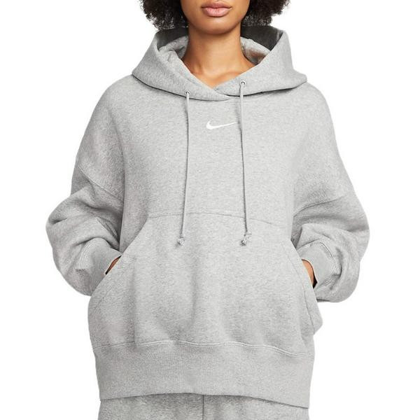 Women's Nike Sportswear Phoenix Fleece Hoodie XLarge Grey Heather Sail | Scheels Sports