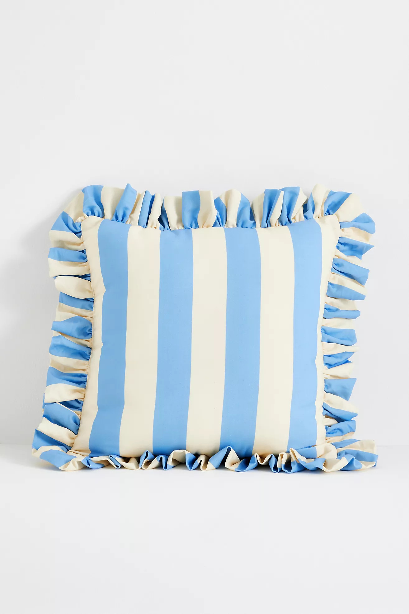 Maeve by Anthropologie Striped Ruffle Indoor/Outdoor Pillow | Anthropologie (US)