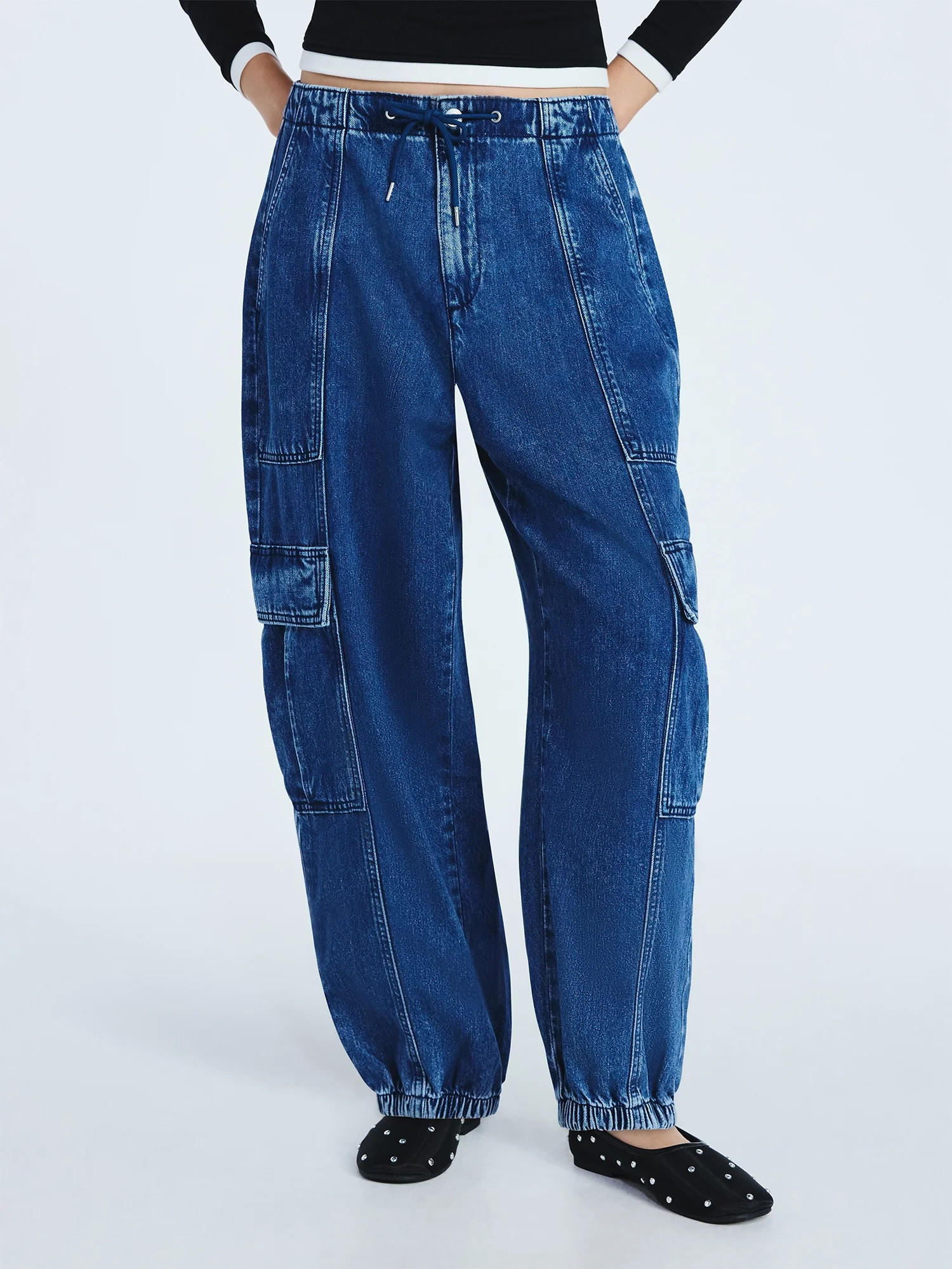 Scoop Women’s and Women's Plus Cotton Utility Jogger Pants, Sizes XS-4X | Walmart (US)