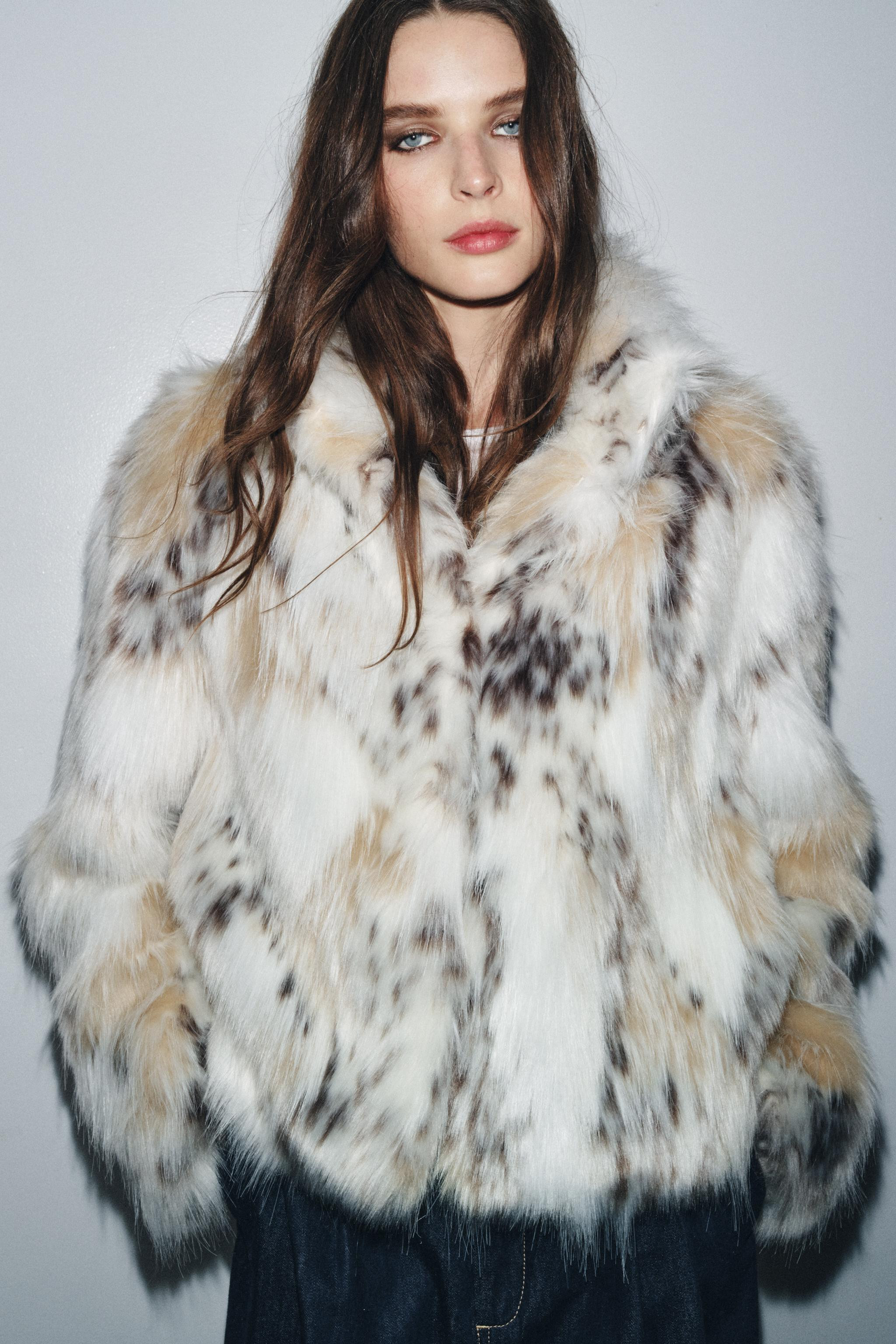 ZW COLLECTION FAUX FUR SHORT COAT | Zara US