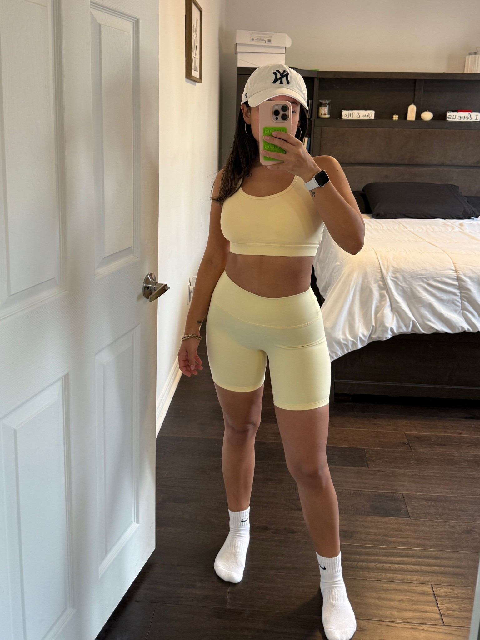 Butter yellow workout set - size small in both sports bra/high waisted shorts 

#LTKfitness #LTKcanada #LTKspring