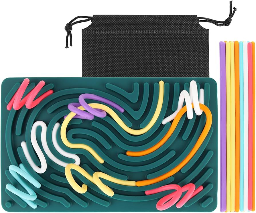 Sensory Activity Board, Silicone Fidget Toy for Stress Relief, Calming, Focus, ADHD and Autism, 6... | Amazon (US)