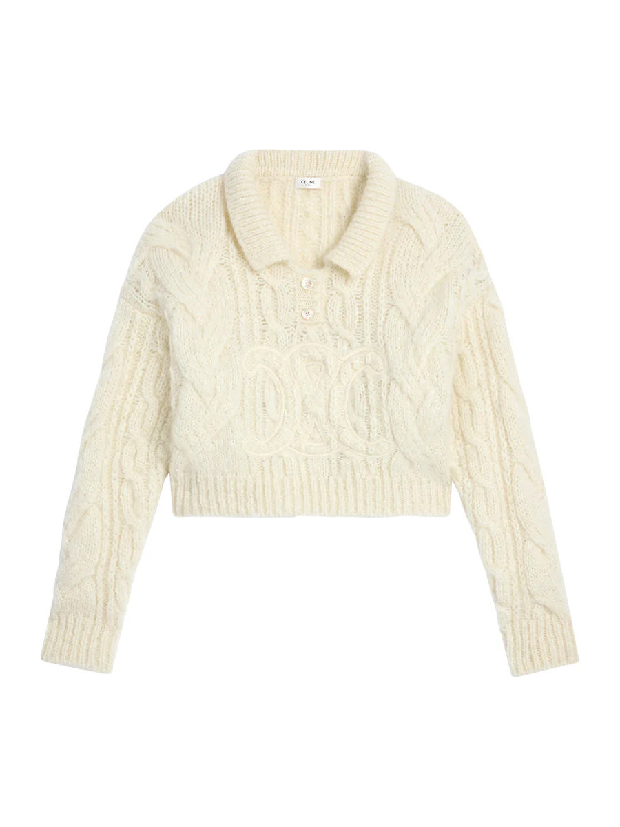 ARAN WOOL AND MOHAIR SWEATER | Suitnegozi INT