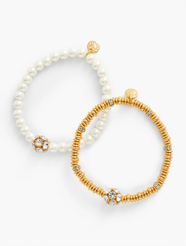 Pearl Stretch Bracelet Set | Talbots