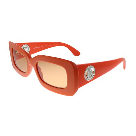 Burberry Astrid BE 4343 Plastic Womens Rectangle Sunglasses Orange 52mm Adult | Walmart (US)
